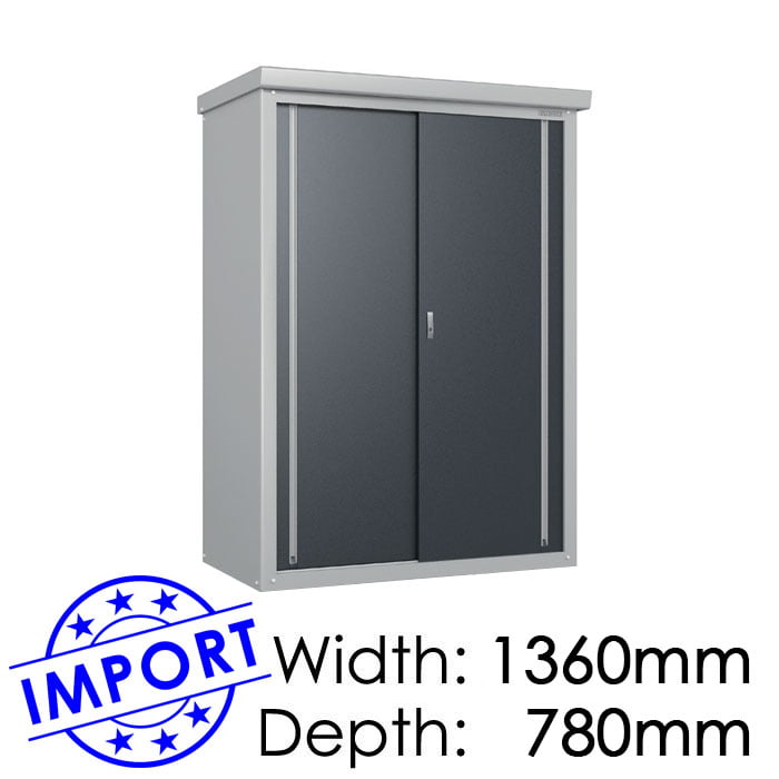 Daiken GY137 1360mmx780mm Outdoor Storage Shed / Locker available at Gubba Garden Shed